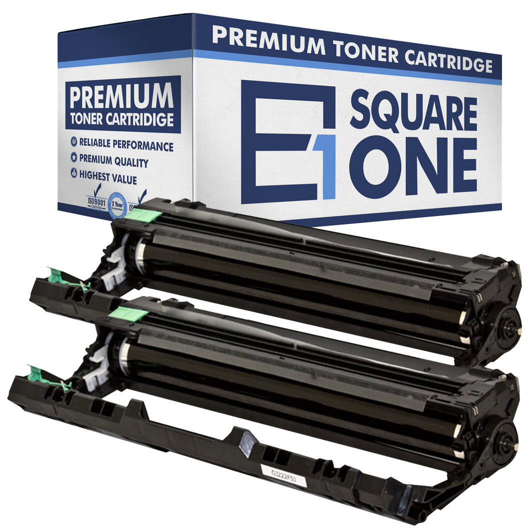eSquareOne Compatible Drum Unit Replacement for Brother DR221CL-BK (Black, 2-Pack)