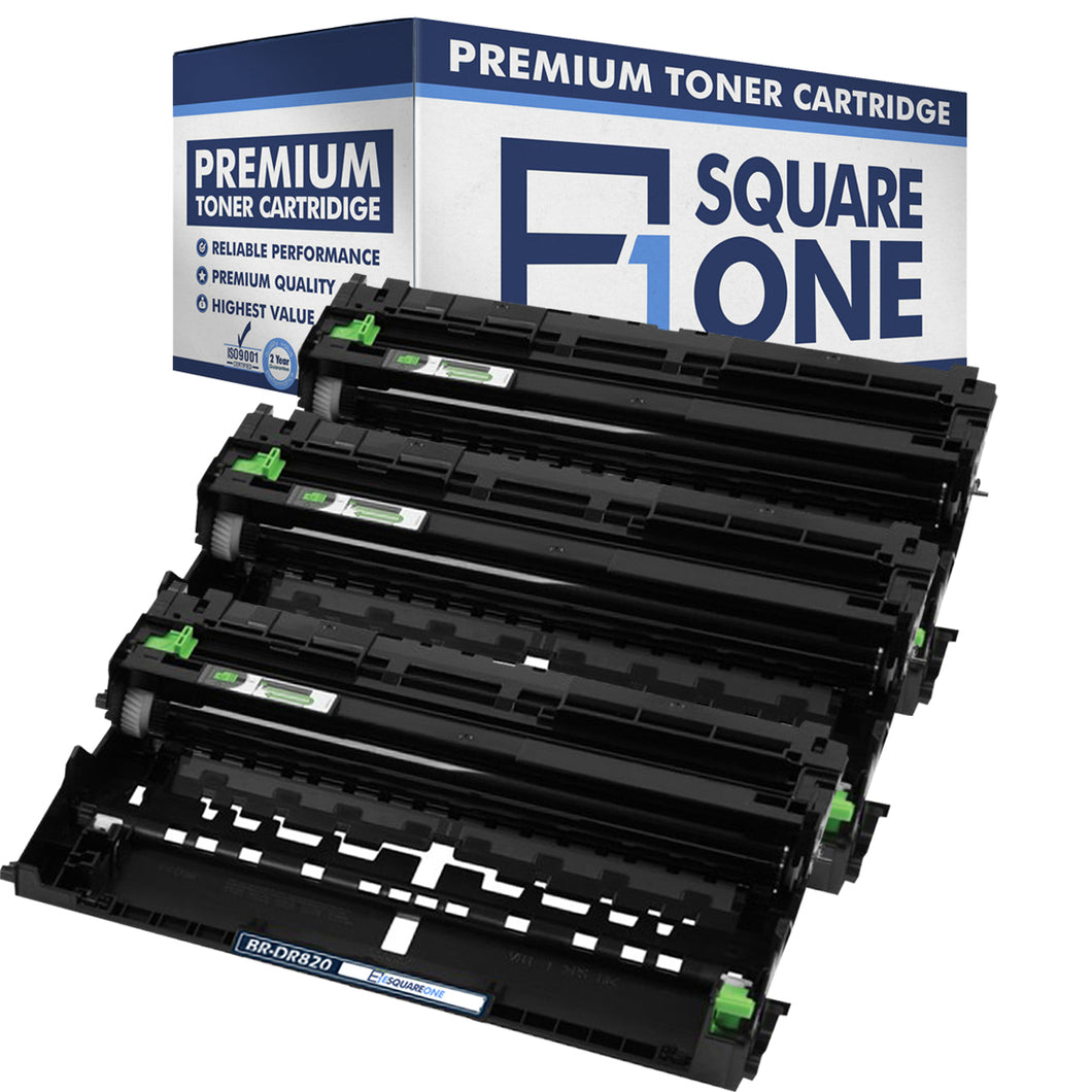eSquareOne Compatible Drum Unit Replacement for Brother DR820 (Black, 3-Pack)