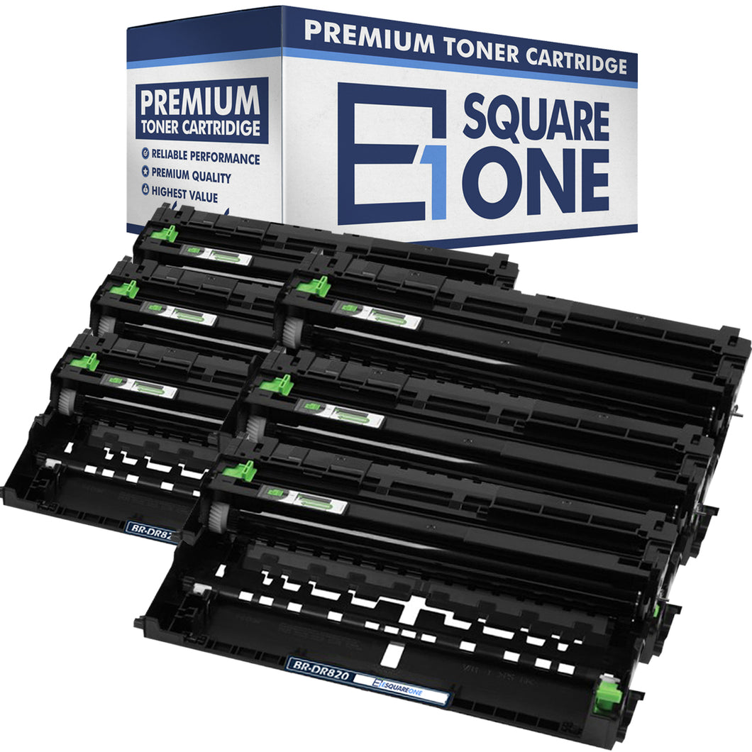 eSquareOne Compatible Drum Unit Replacement for Brother DR820 (Black, 6-Pack)
