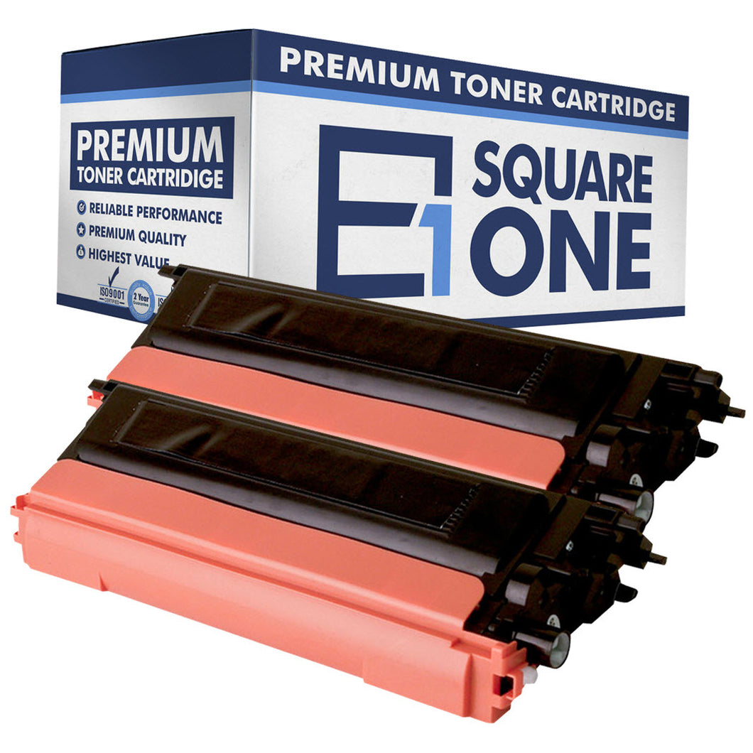eSquareOne Compatible High Yield Toner Cartridge Replacement for TN115BK TN110BK (Black, 2-Pack)