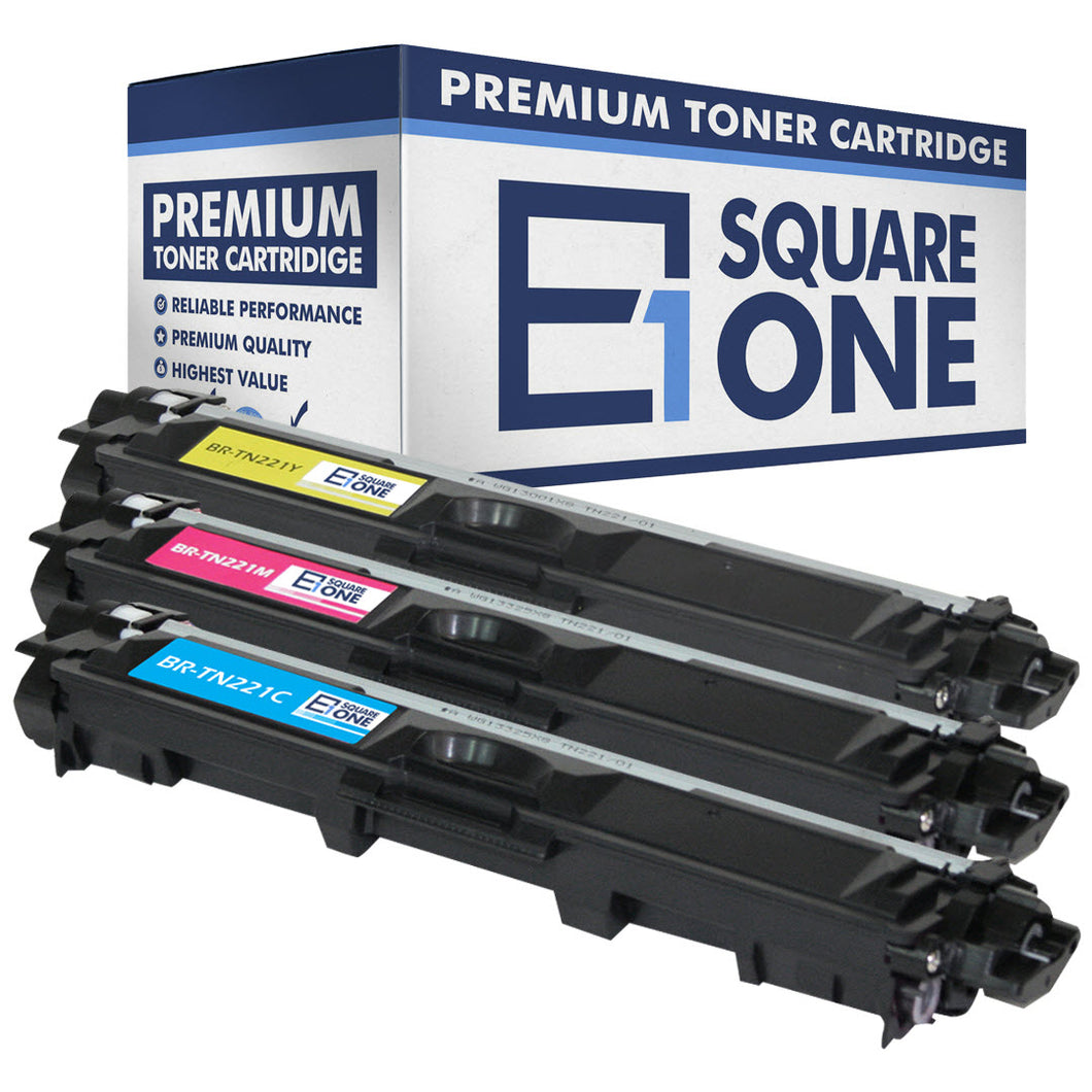 eSquareOne Compatible Toner Cartridge Replacement for Brother TN221C TN221M TN221Y (Cyan, Magenta, Yellow)