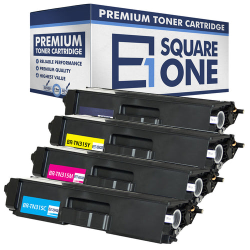 eSquareOne Compatible (High Yield) Toner Cartridge Replacement for Brother TN310BK TN310C TN310M TN310Y TN315BK TN315C TN315M TN315Y (Black, Cyan, Magenta, Yellow)