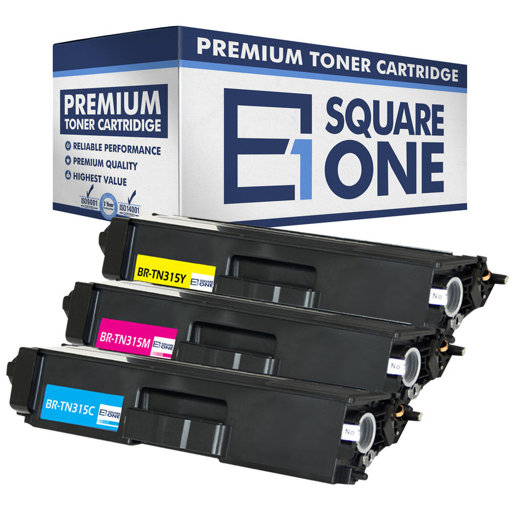 eSquareOne Compatible (High Yield) Toner Cartridge Replacement for Brother TN310C TN310M TN310Y TN315C TN315M TN315Y (Cyan, Magenta, Yellow)