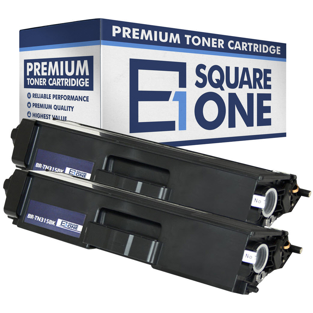 eSquareOne Compatible (High Yield) Toner Cartridge Replacement for Brother TN310BK TN315BK (Black, 2-Pack)