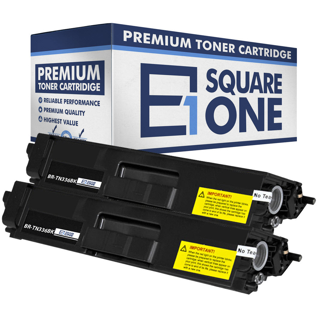 eSquareOne Compatible High Yield Toner Cartridge Replacement for Brother TN336BK TN331BK (Black, 2-Pack)