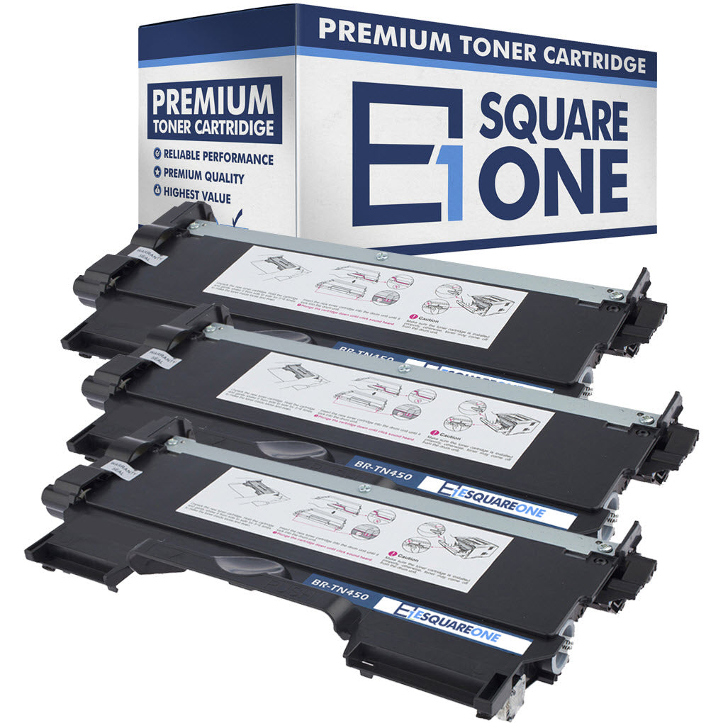 eSquareOne Compatible High Yield Toner Cartridge Replacement for Brother TN420 TN450 (Black, 3-Pack)