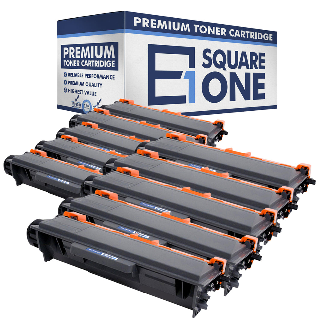 eSquareOne Compatible High Yield Toner Cartridge Replacement for Brother TN750 TN720 (Black, 10-Pack)