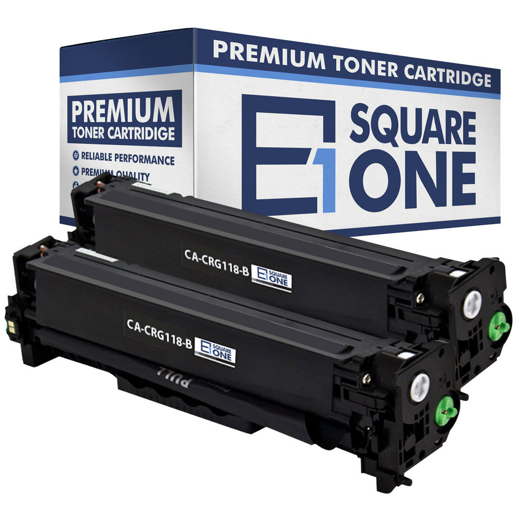 eSquareOne Compatible Toner Cartridge Replacement for Canon 118 (CRG-118) 2662B001AA (Black, 2-Pack)