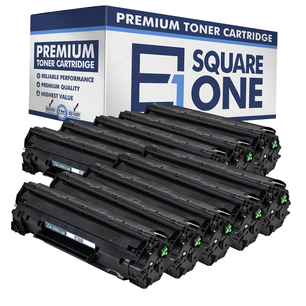 eSquareOne Compatible Toner Cartridge Replacement for Canon 128 3500B001AA (Black, 10-Pack)