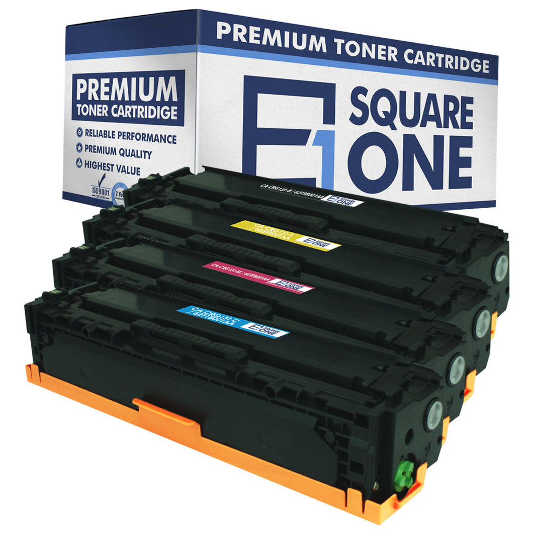 eSquareOne Compatible High Yield Toner Cartridge Replacement for Canon 131H 6273B001AA 6271B001AA 6270B001AA 6269B001AA (Black, Cyan, Magenta, Yellow)