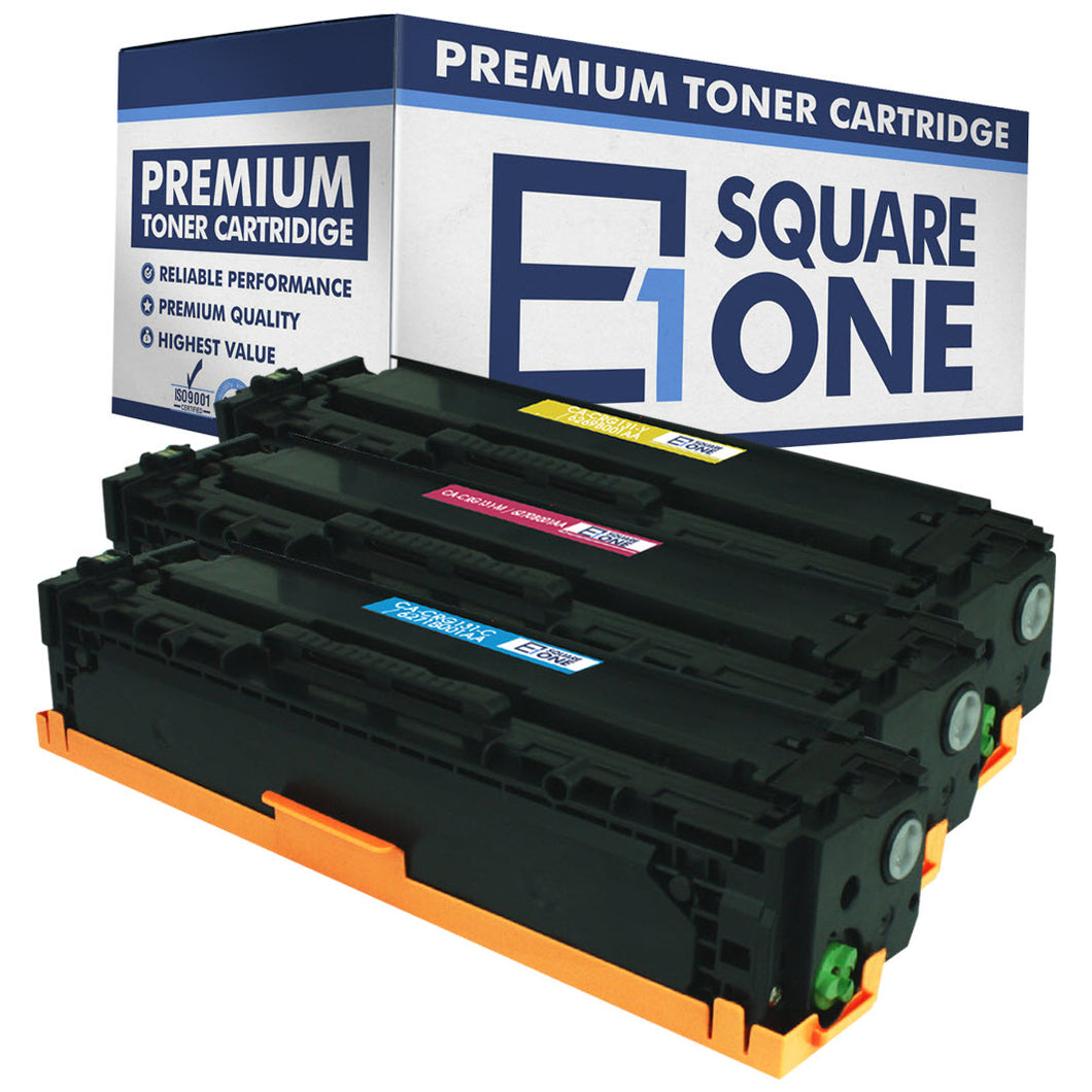 eSquareOne Compatible Toner Cartridge Replacement for Canon 131H 6271B001AA 6270B001AA 6269B001AA (Cyan, Magenta, Yellow)