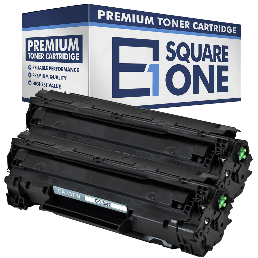 eSquareOne Compatible Toner Cartridge Replacement for Canon 137 9435B001AA (Black, 2-Pack)