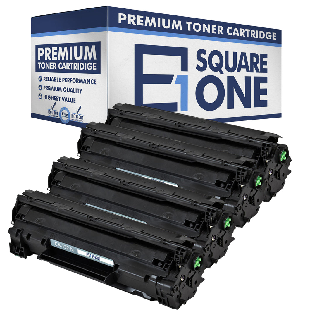eSquareOne Compatible Toner Cartridge Replacement for Canon 137 9435B001AA (Black, 4-Pack)