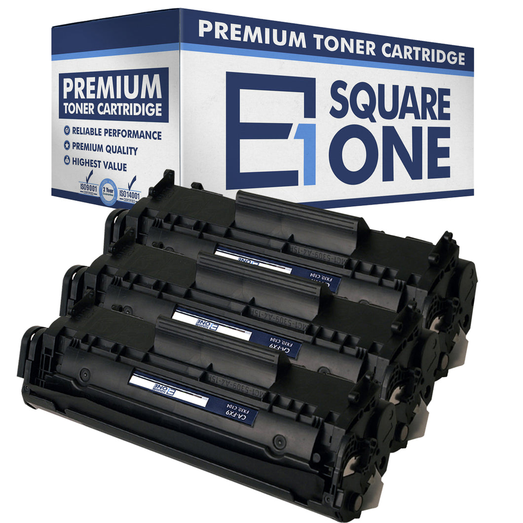 eSquareOne Compatible Toner Cartridge Replacement for Canon 104 FX9 FX10 (Black, 3-Pack)