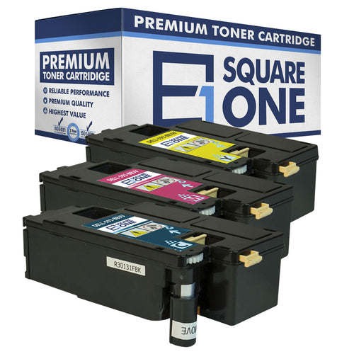eSquareOne Compatible Toner Cartridge Replacement for DELL H5WFX 593-BBJU G20VW 593-BBJV 3581G 593-BBJW (Cyan, Magenta, Yellow)