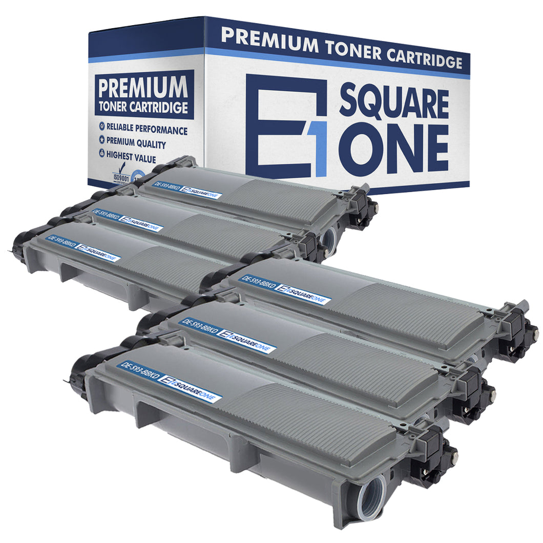 eSquareOne Compatible High Yield Toner Cartridge Replacement for DELL 593-BBKD PVTHG 593-BBKC 2RMPM (Black, 6-Pack)