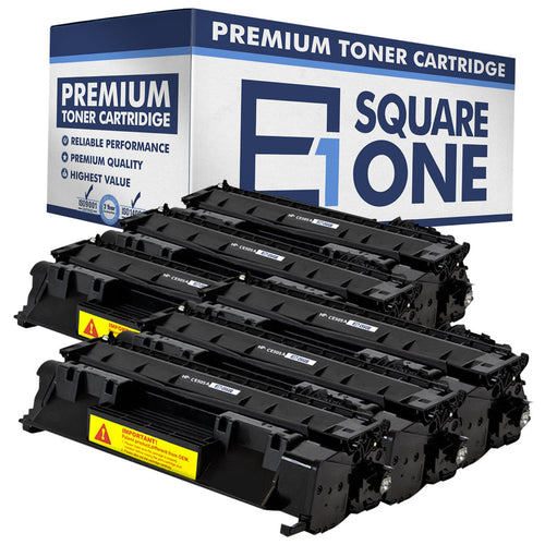 eSquareOne Compatible Toner Cartridge Replacement for HP 05A CE505A (Black, 6-Pack)