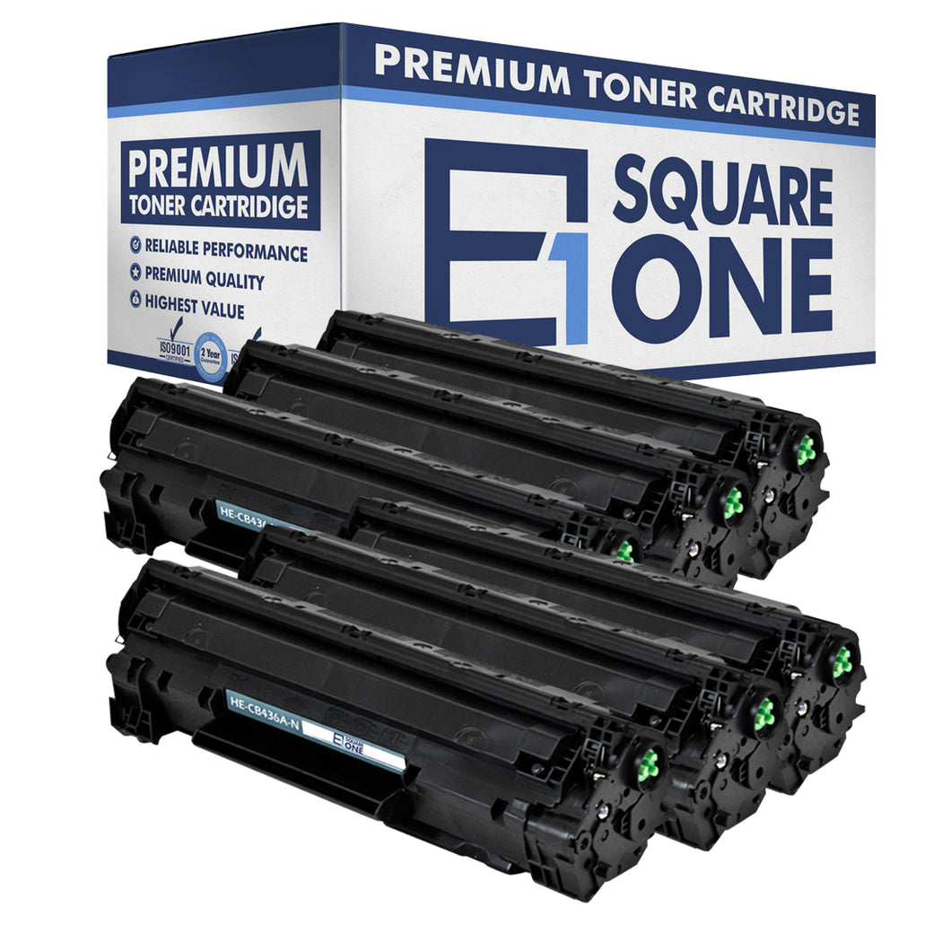 eSquareOne Compatible Toner Cartridge Replacement for HP 36A CB436A (Black, 6-Pack)