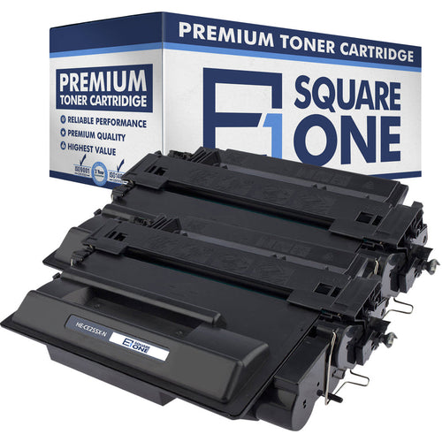 eSquareOne Compatible High Yield Toner Cartridge Replacement for HP 55X CE255X (Black, 2-Pack)