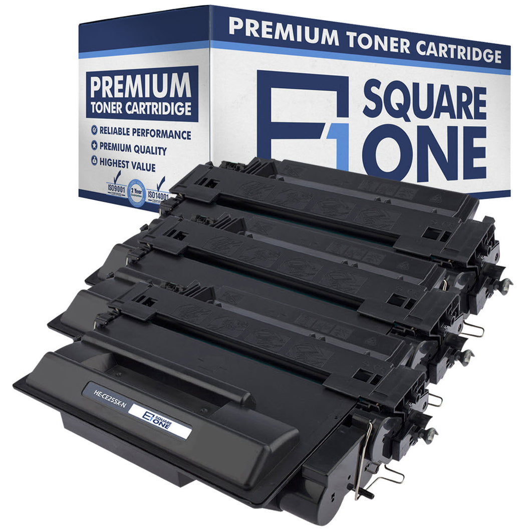 eSquareOne Compatible High Yield Toner Cartridge Replacement for HP 55X CE255X (Black, 3-Pack)