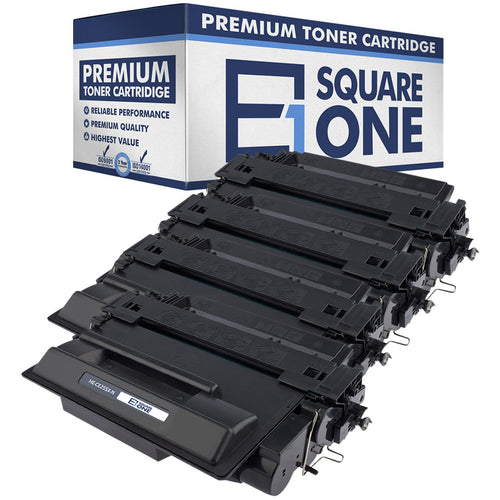 eSquareOne Compatible High Yield Toner Cartridge Replacement for HP 55X CE255X (Black, 4-Pack)