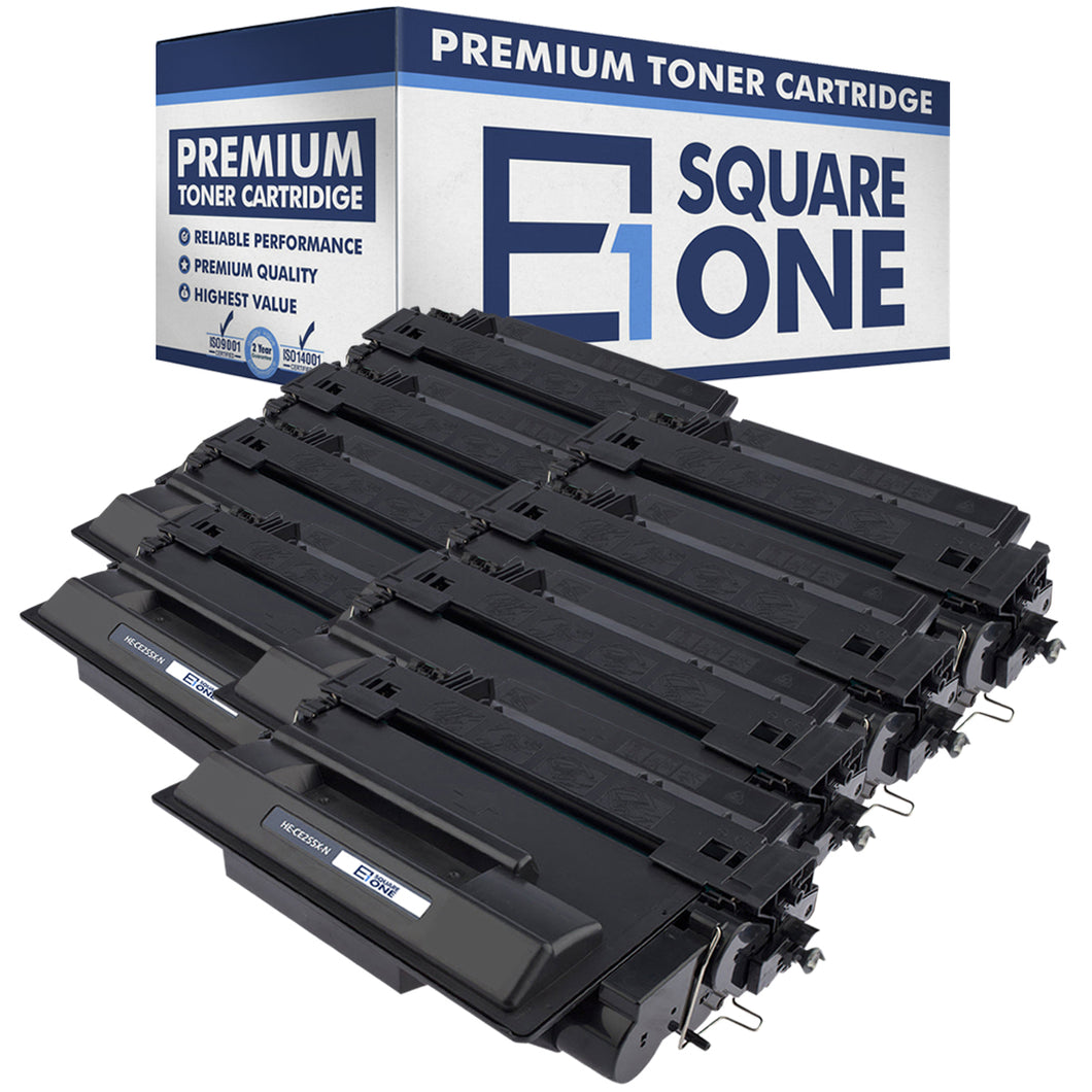 eSquareOne Compatible High Yield Toner Cartridge Replacement for HP 55X CE255X (Black, 6-Pack)