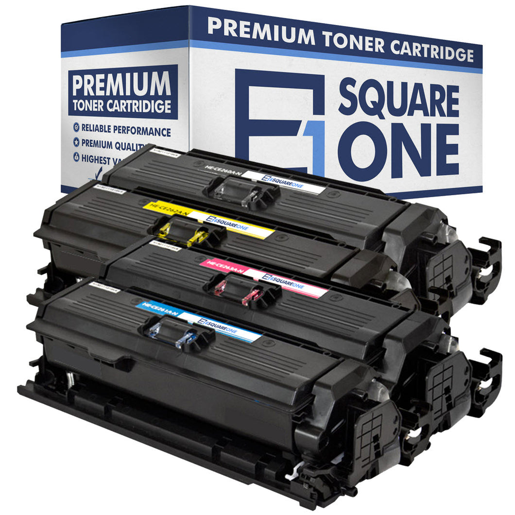 eSquareOne Compatible Toner Cartridge Replacement for HP 647A CE260A 648A CE262A CE261A CE263A (Black, Cyan, Magenta, Yellow)