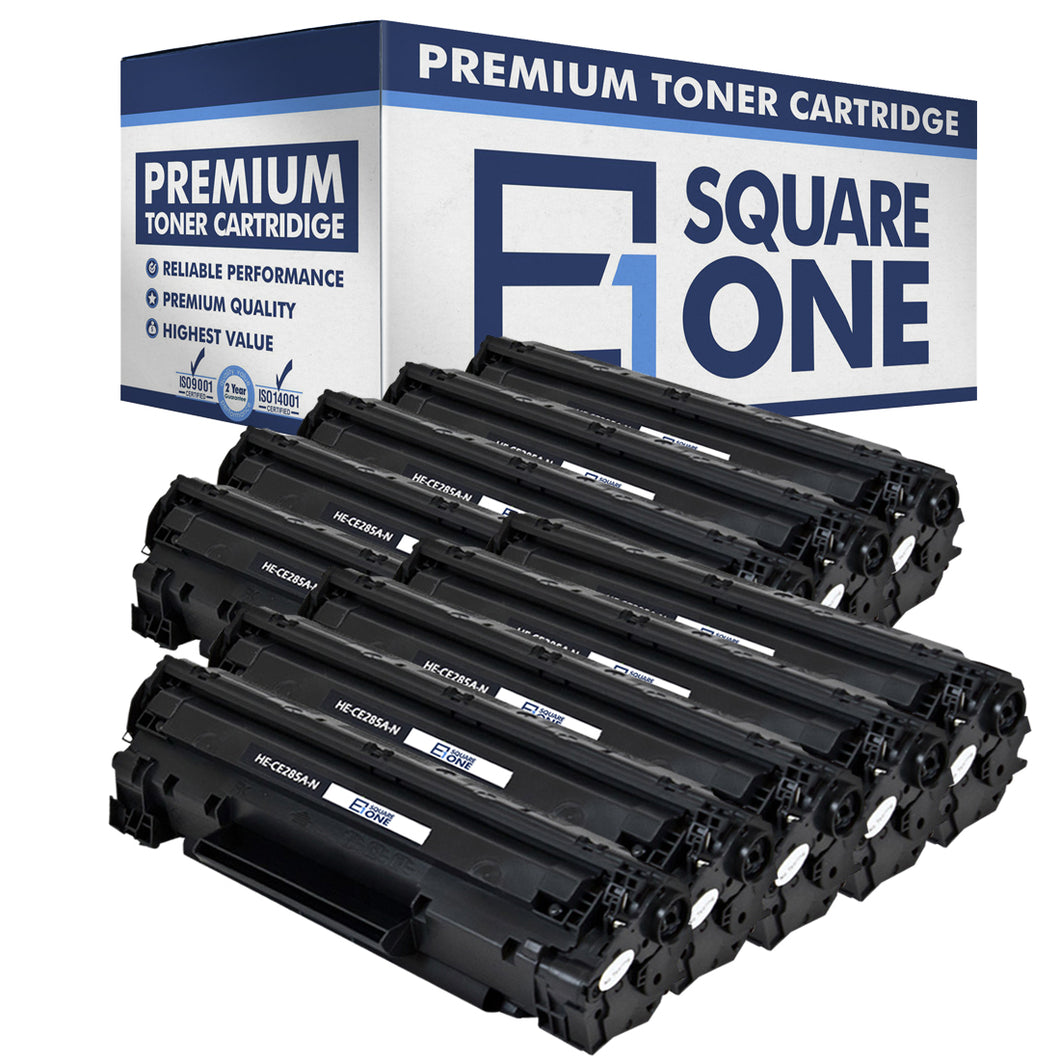 eSquareOne Compatible Toner Cartridge Replacement for HP 85A CE285A (Black, 10-Pack)