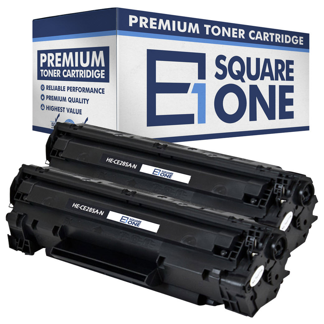 eSquareOne Compatible Toner Cartridge Replacement for HP 85A CE285A (Black, 2-Pack)