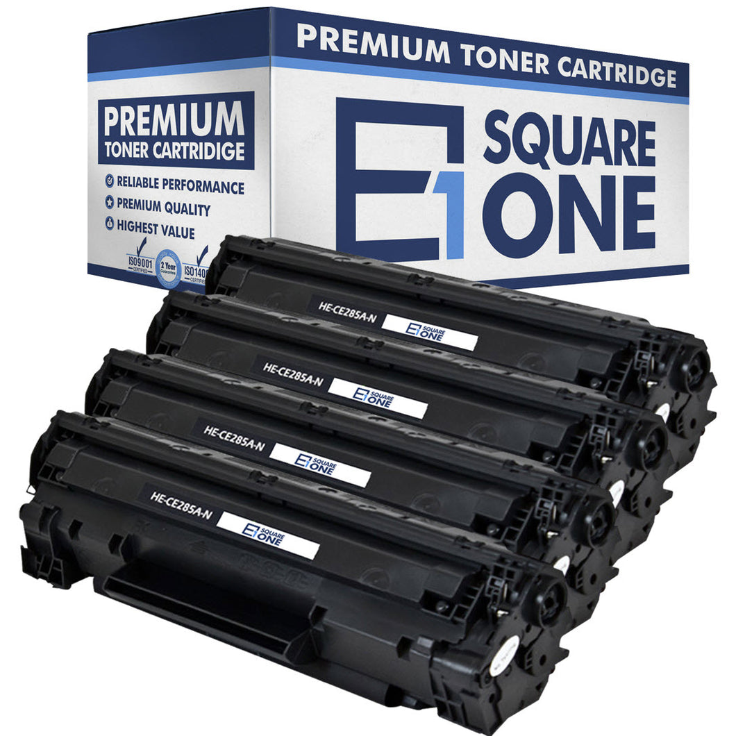 eSquareOne Compatible Toner Cartridge Replacement for HP 85A CE285A (Black, 4-Pack)
