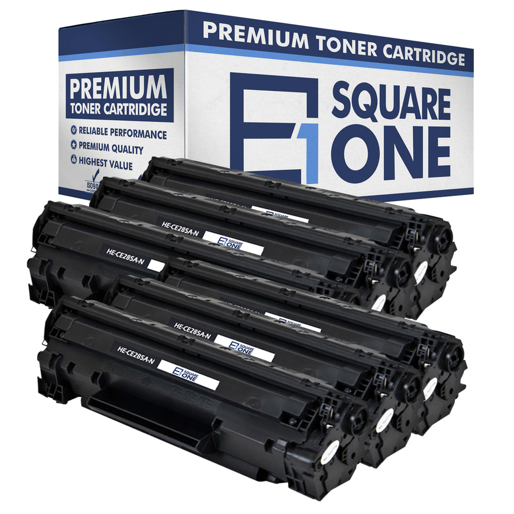 eSquareOne Compatible Toner Cartridge Replacement for HP 85A CE285A (Black, 6-Pack)