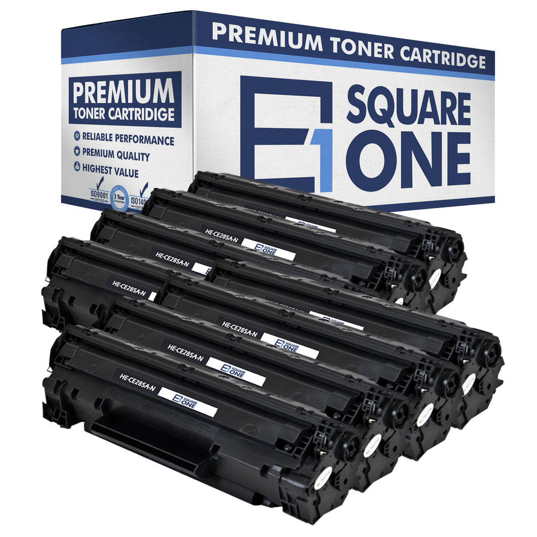 eSquareOne Compatible Toner Cartridge Replacement for HP 85A CE285A (Black, 8-Pack)