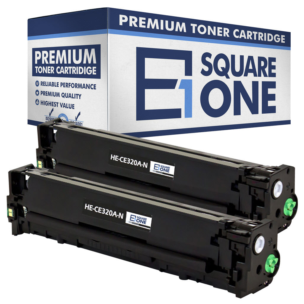 eSquareOne Compatible Toner Cartridge Replacement for HP 128A CE320A (Black, 2-Pack)
