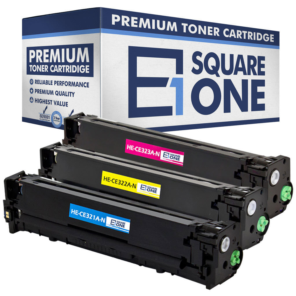 eSquareOne Compatible Toner Cartridge Replacement for HP 128A CE322A CE323A CE321A (Cyan, Magenta, Yellow)