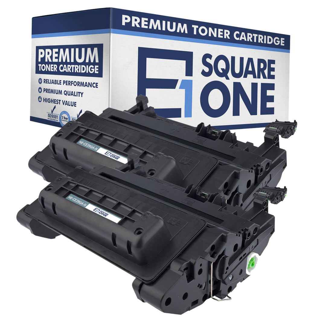 eSquareOne Compatible Toner Cartridge Replacement for HP 90A CE390A (Black, 2-Pack)