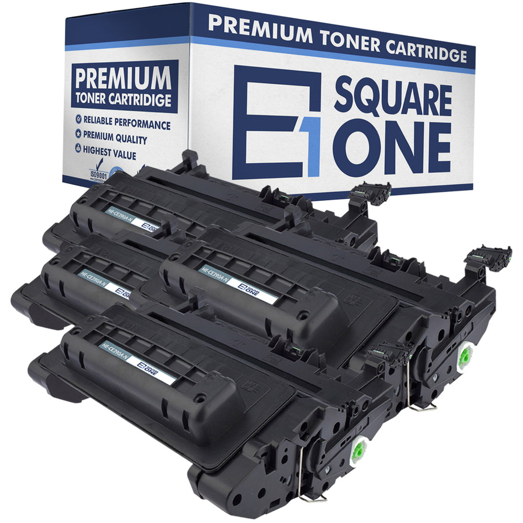 eSquareOne Compatible Toner Cartridge Replacement for HP 90A CE390A (Black, 4-Pack)