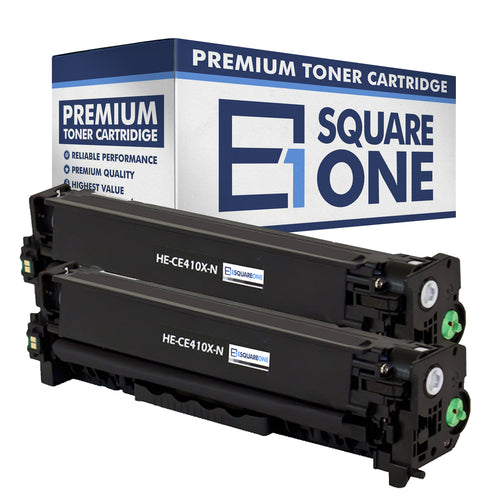 eSquareOne Compatible High Yield Toner Cartridge Replacement for HP 305X CE410X (Black, 2-Pack)