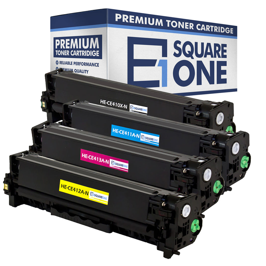eSquareOne Compatible Toner Cartridge Replacement for HP 305X CE410X 305A CE411A CE412A CE413A (Black, Cyan, Yellow, Magenta)