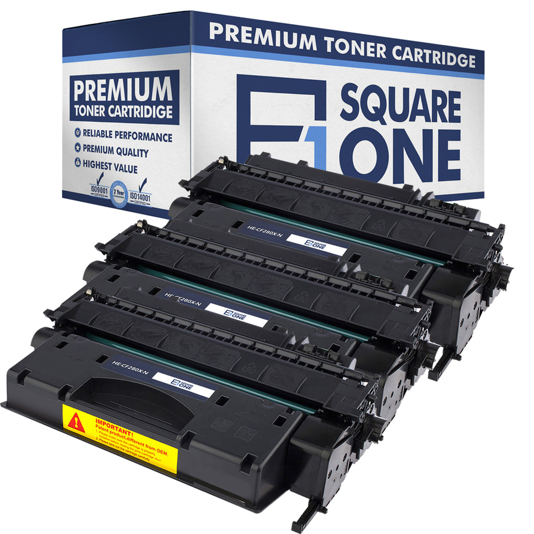 eSquareOne Compatible High Yield Toner Cartridge Replacement for HP 80X CF280X (Black, 3-Pack)