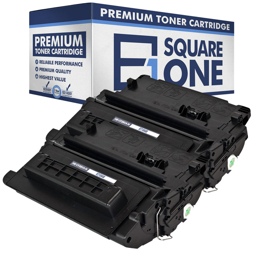eSquareOne Compatible Toner Cartridge Replacement for HP 81A CF281A (Black, 2-Pack)