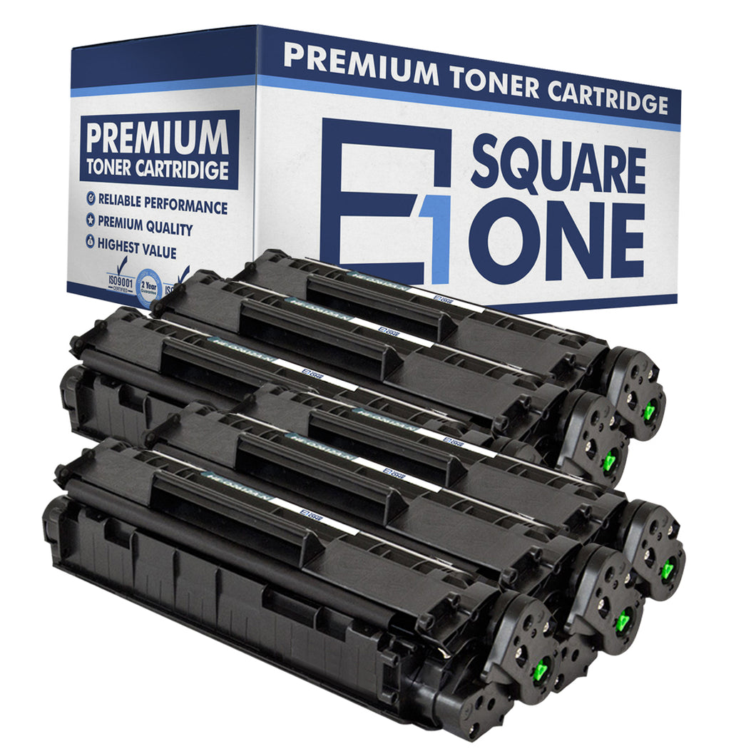 eSquareOne Compatible Toner Cartridge Replacement for HP 12A Q2612A (Black, 6-Pack)