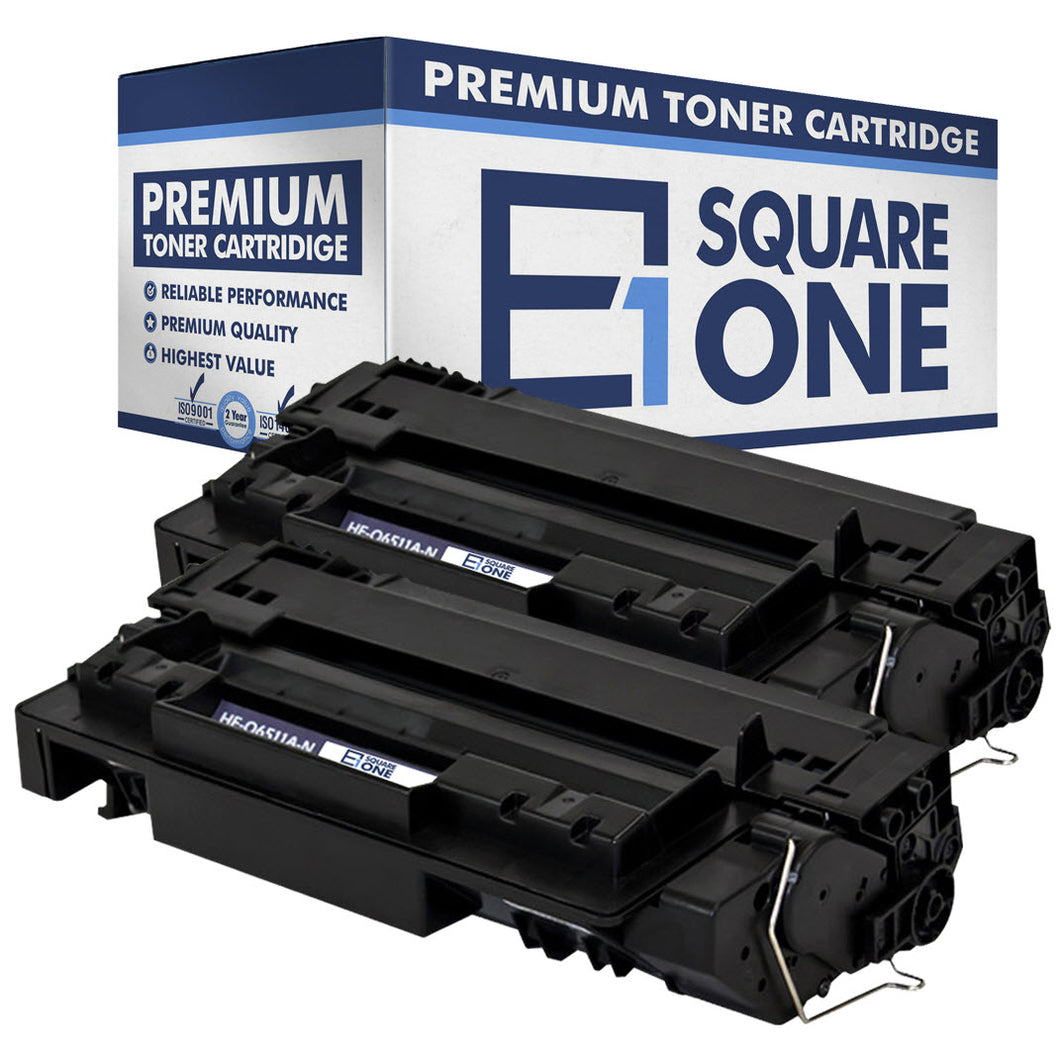 eSquareOne Compatible Toner Cartridge Replacement for HP 11A Q6511A (Black, 2-Pack)