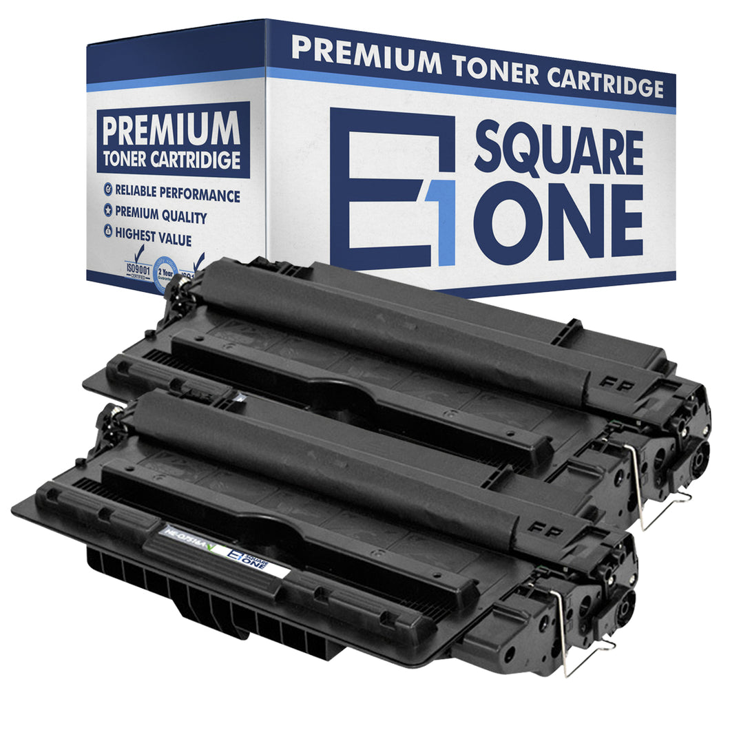 eSquareOne Compatible Toner Cartridge Replacement for HP 16A Q7516A (Black, 2-Pack)