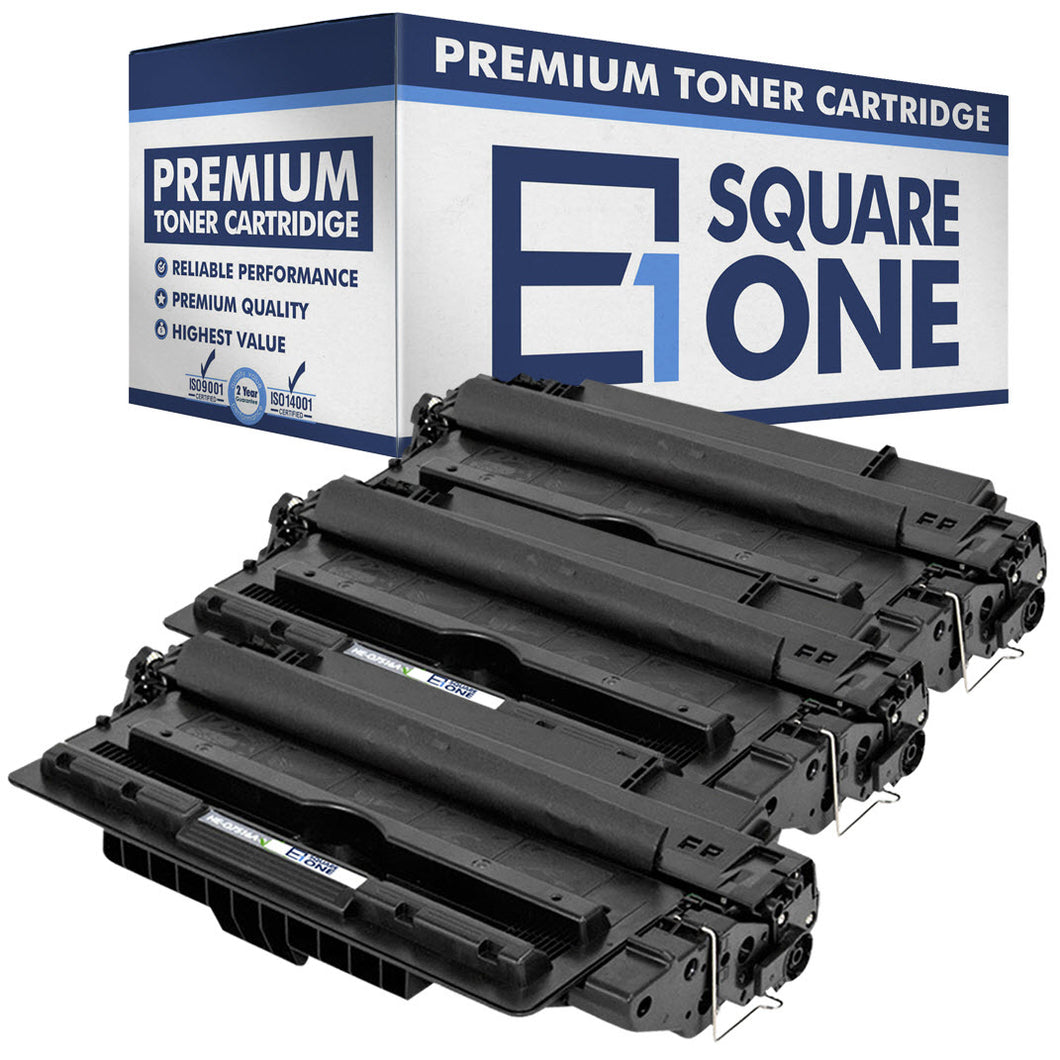 eSquareOne Compatible Toner Cartridge Replacement for HP 16A Q7516A (Black, 3-Pack)