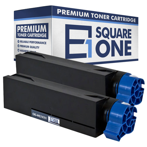 eSquareOne Compatible Toner Cartridge Replacement for Okidata 44574701 (Black, 2-Pack)