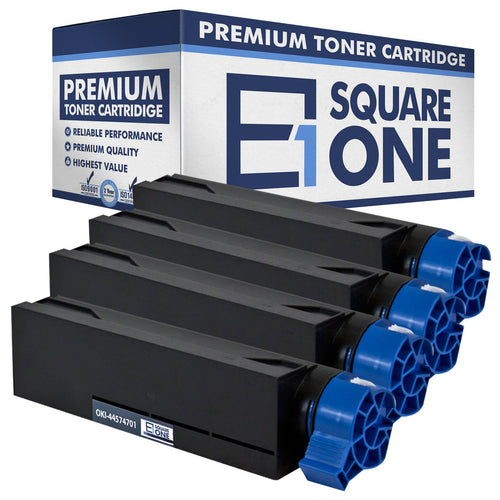 eSquareOne Compatible Toner Cartridge Replacement for Okidata 44574701 (Black, 4-Pack)