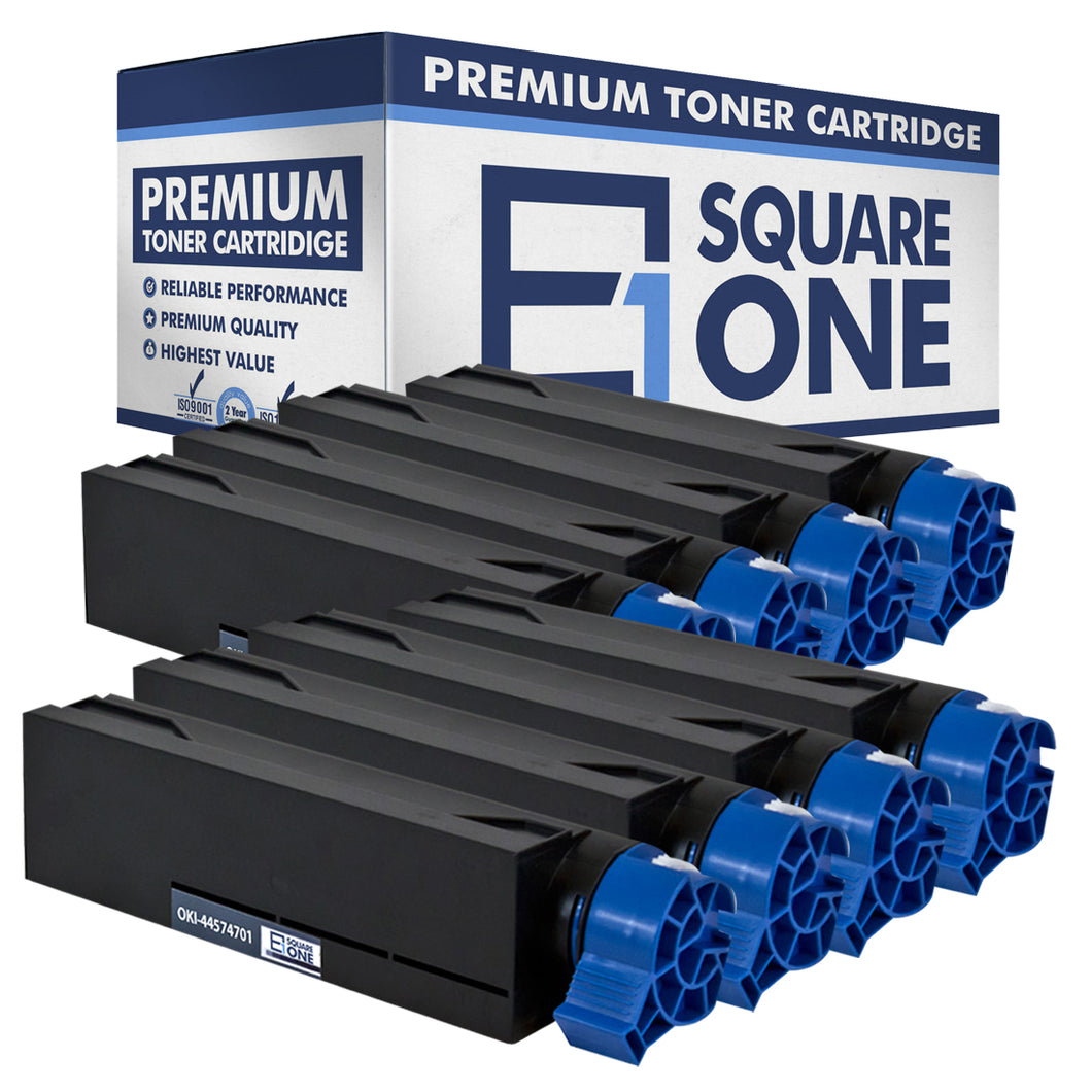 eSquareOne Compatible Toner Cartridge Replacement for Okidata 44574701 (Black, 8-Pack)