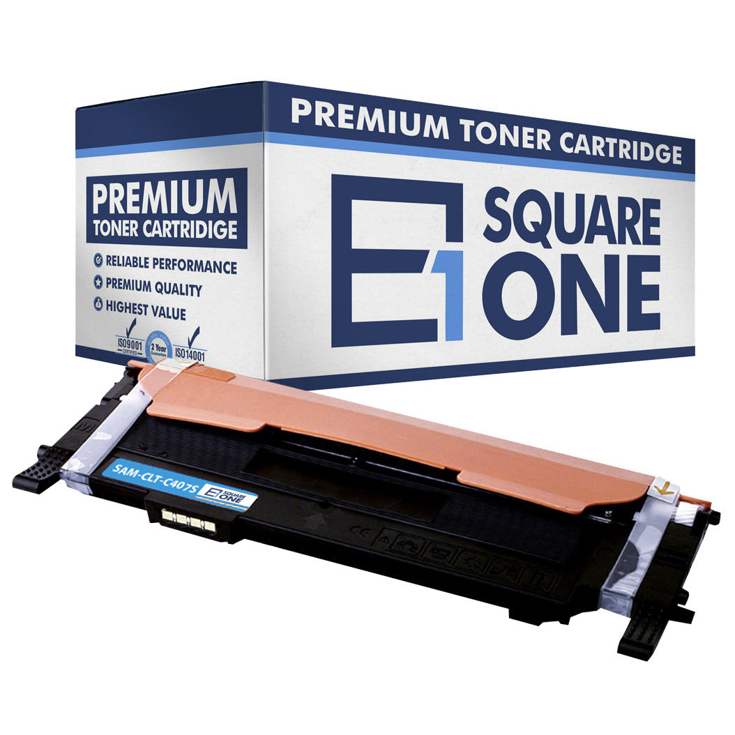 eSquareOne Compatible Toner Cartridge Replacement for Samsung CLT-C407S (Cyan, 1-Pack)