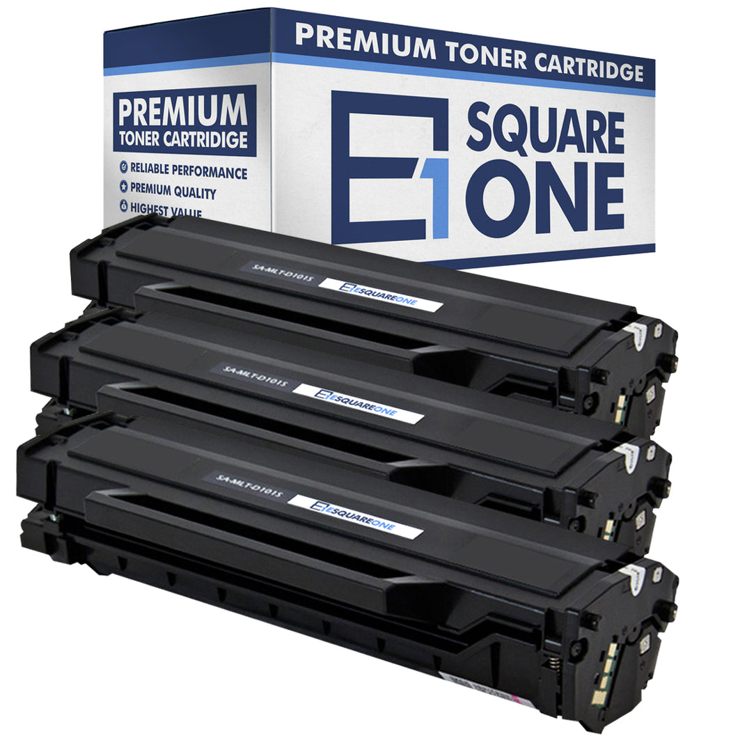 eSquareOne Compatible Toner Cartridge Replacement for Samsung MLT-D101S (Black, 3-Pack)
