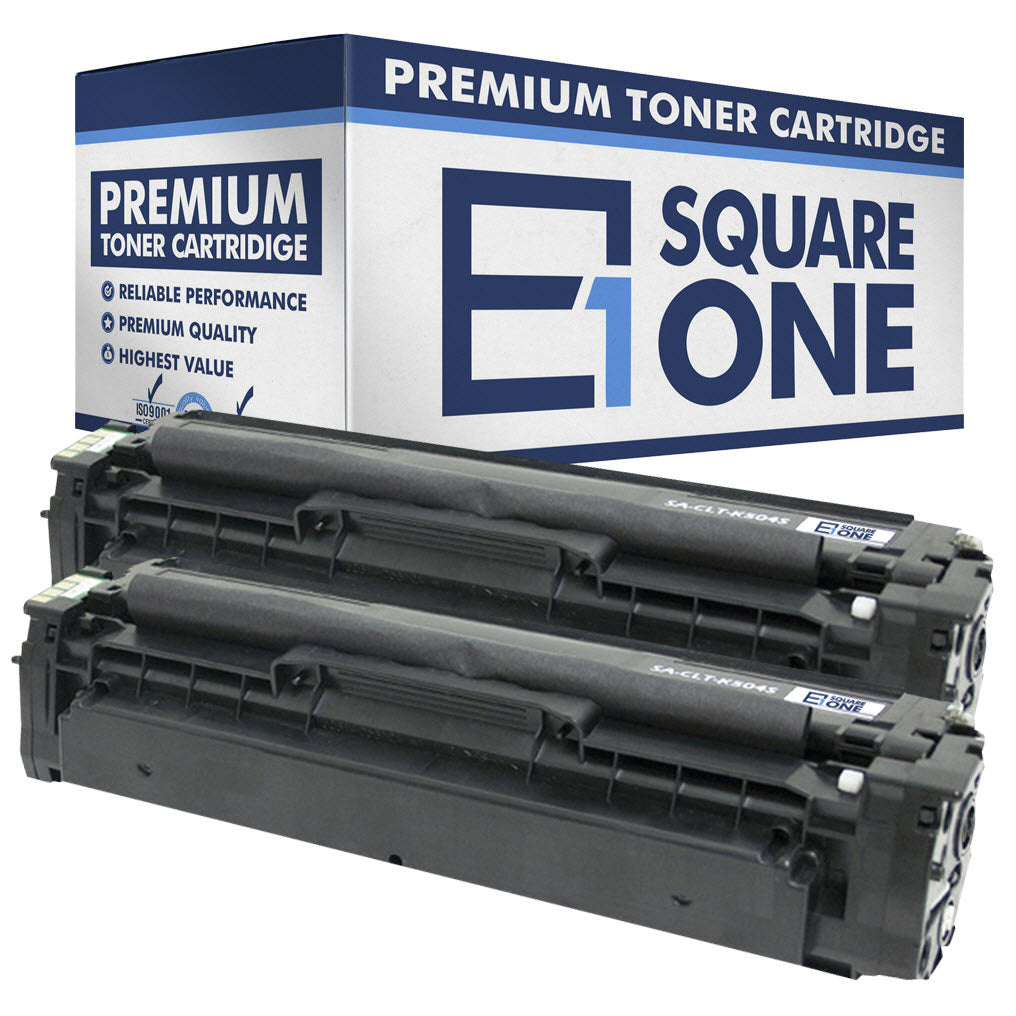 eSquareOne Compatible Toner Cartridge Replacement for Samsung CLT-K504S K504 (Black, 2-Pack)